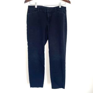 OLD NAVY $27 Womens 8 Black Ankle 25" Flat Front Business Casual Pixie Pants O1